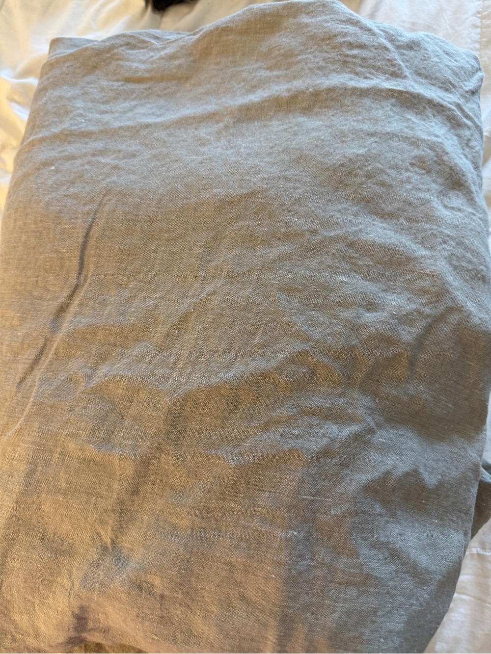 Pottery Barn Washed 100% Linen Duvet Cover in Khaki